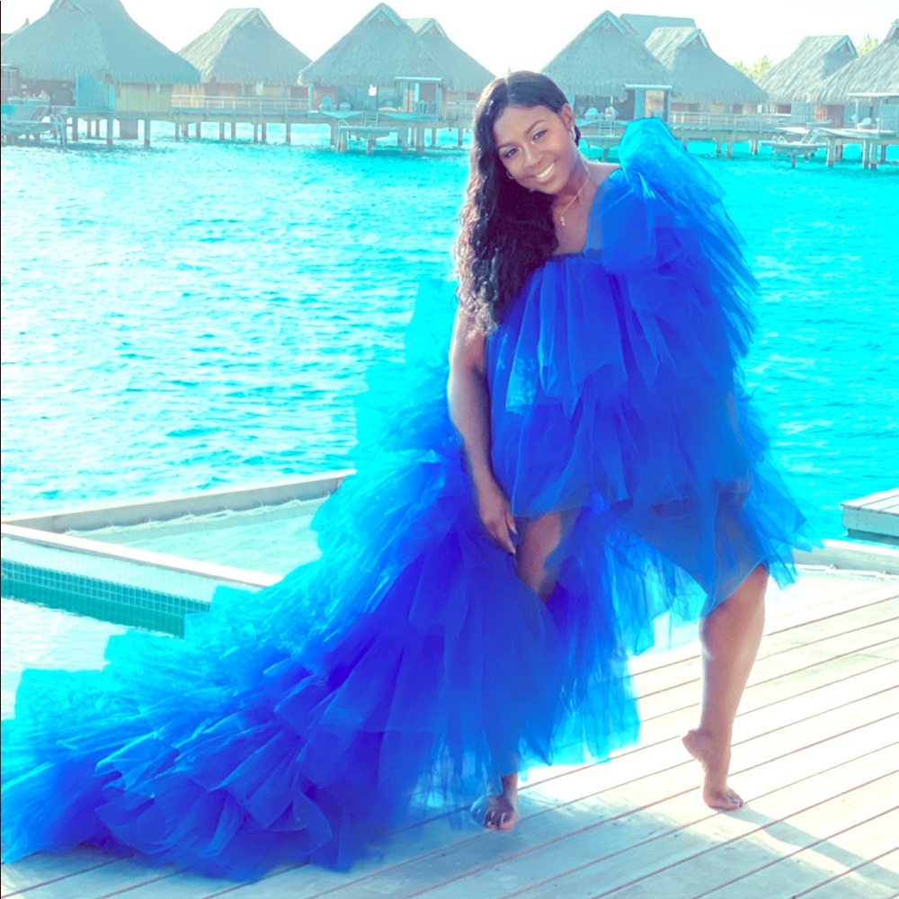 Beautiful Tulle Gown with Train